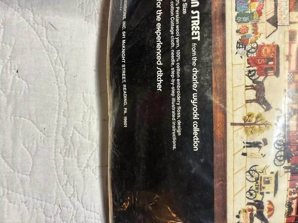Dimensions Victorian Street Crewel Needlepoint Kit 1177, Charles Wysocki Collect